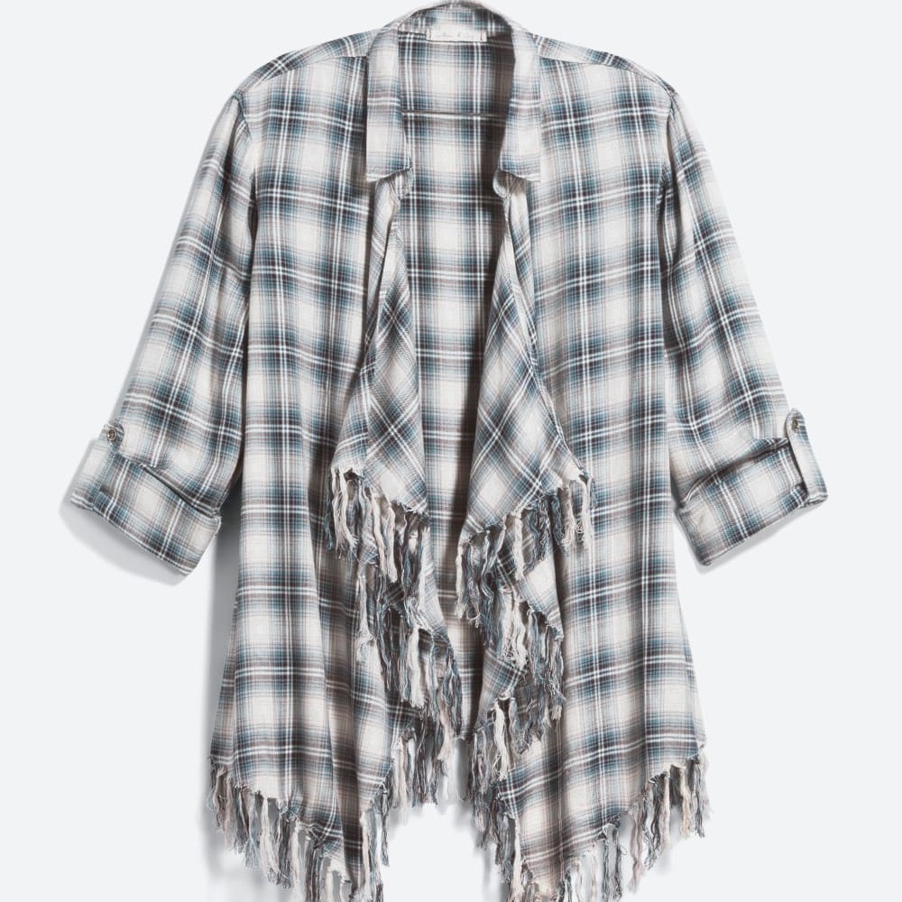 Willow & Clay Plaid-Lightweight Kimono, NWOT